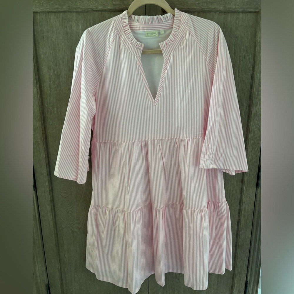 Spartina 449 Size Large pink and white stripe dress, excellent condition